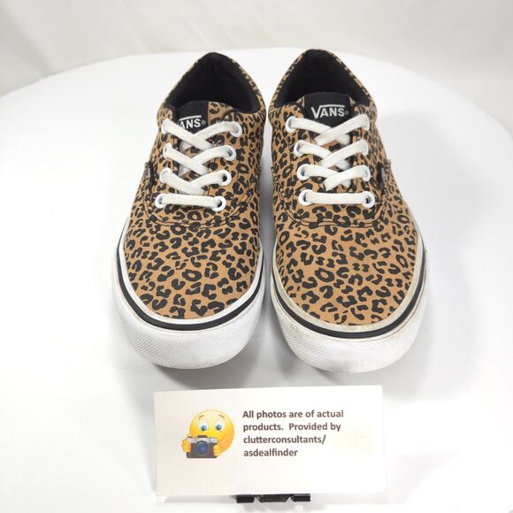 Vans Off the Wall Lace Up Athletic Shoe Womens Size 6 508731 Leopard Print - Picture 2 of 9